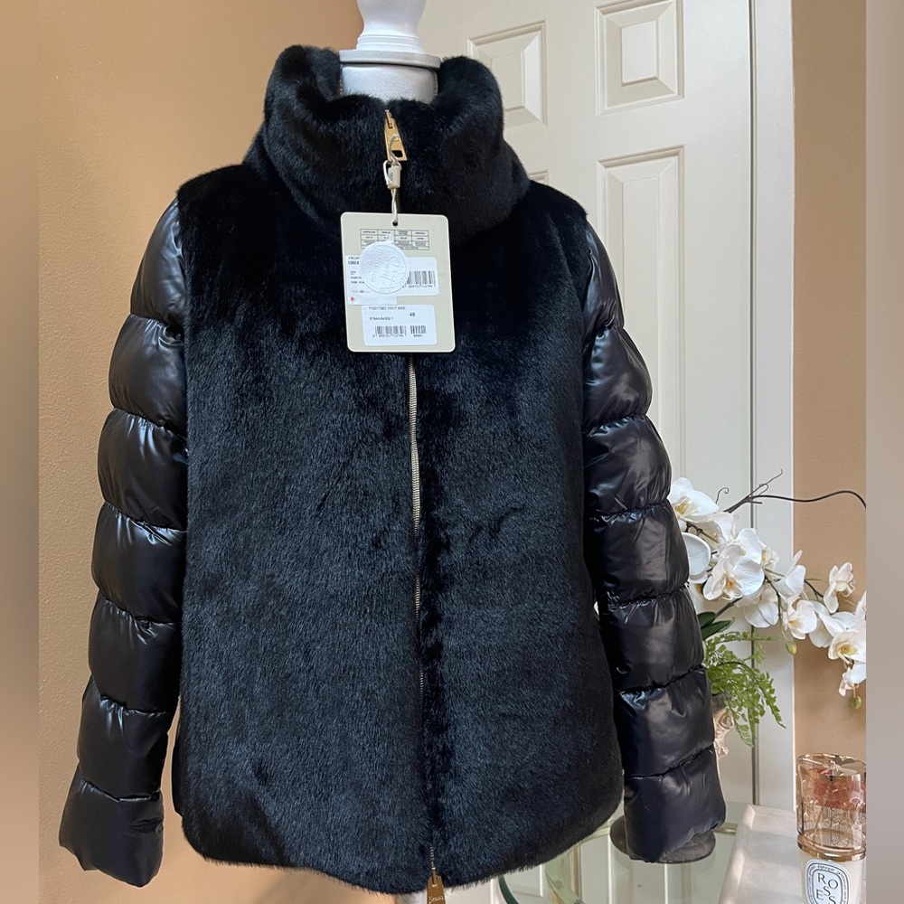 Herno Black Jacket size 48 NEW $675 - Picture 17 of 17